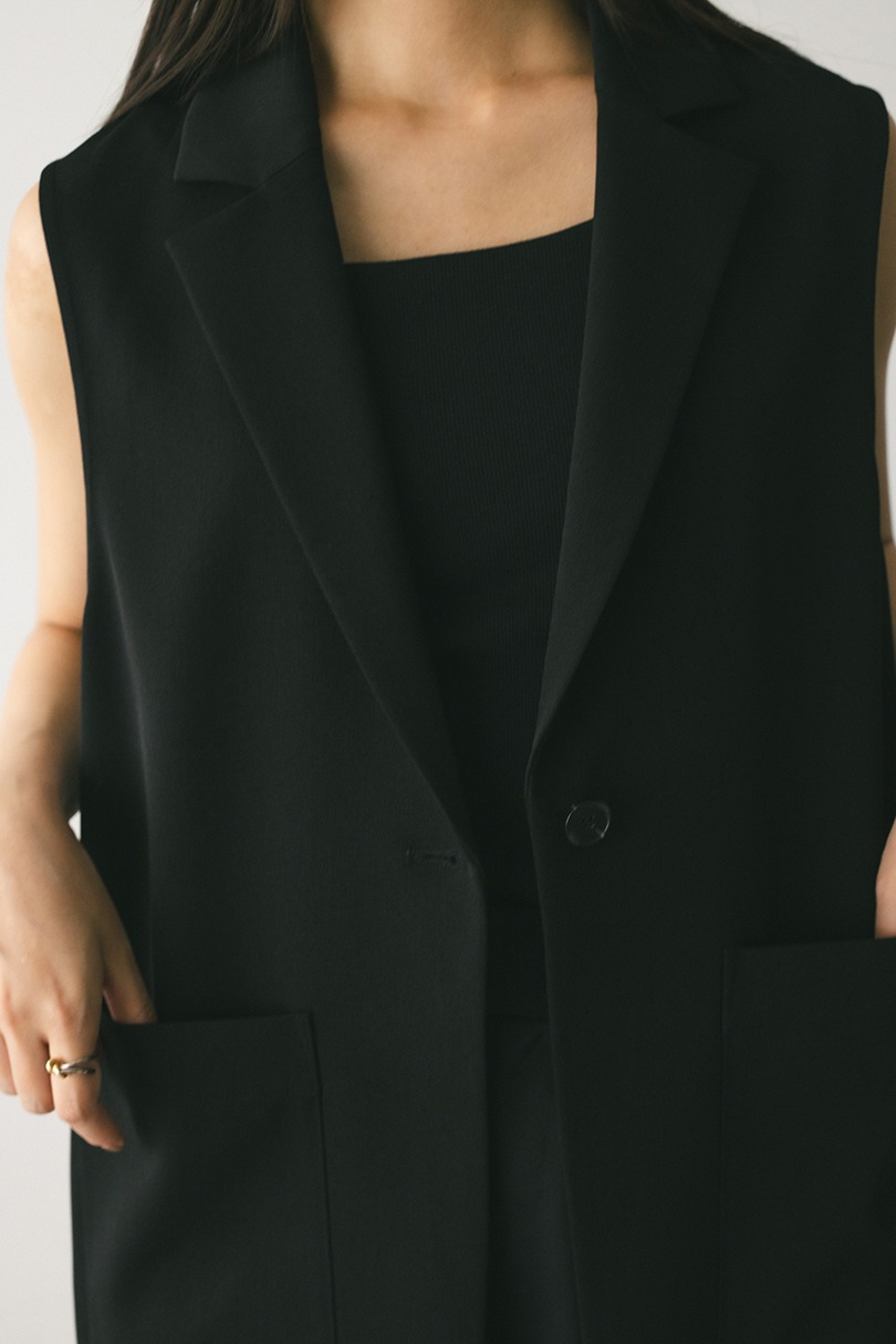 ワンボタンルーズベスト 詳細画像 BLK 5