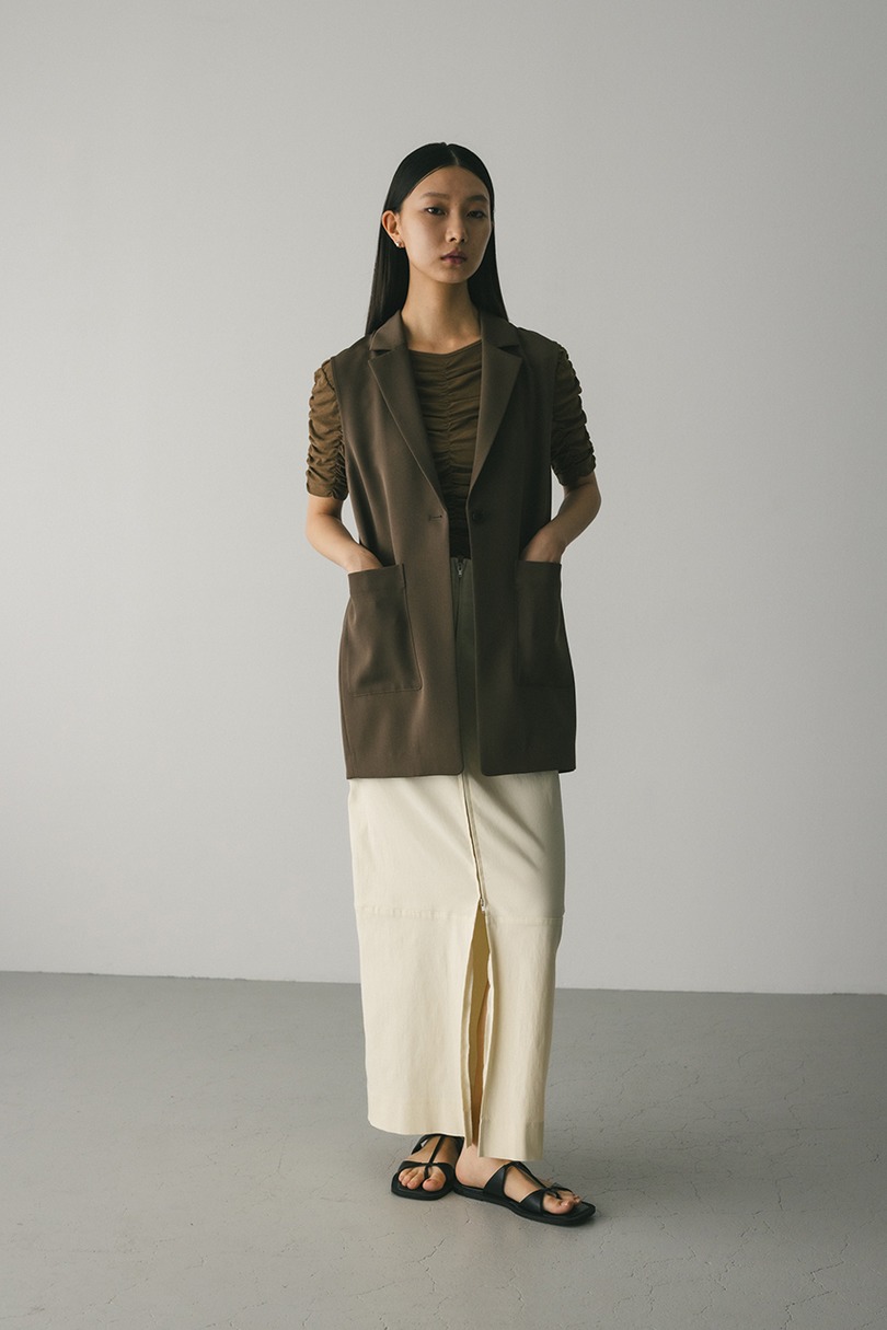 ワンボタンルーズベスト 詳細画像 BRN 2