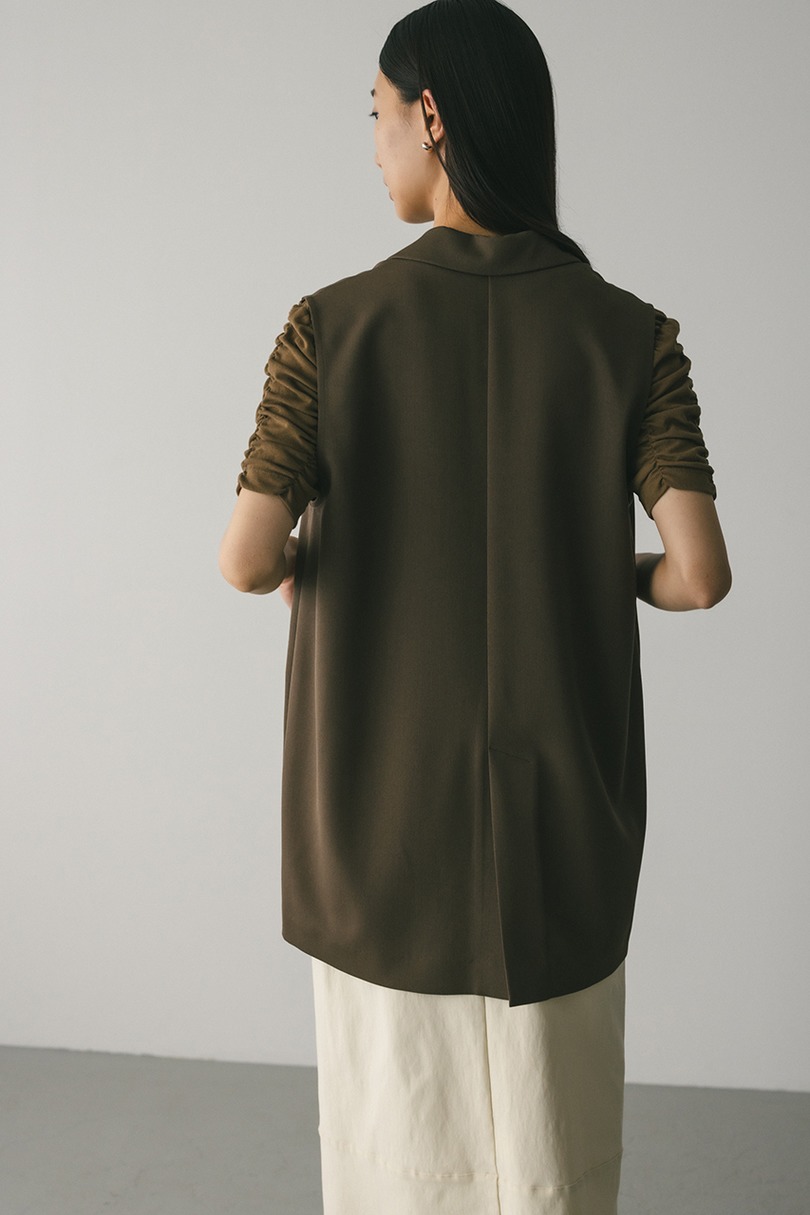 ワンボタンルーズベスト 詳細画像 BRN 6