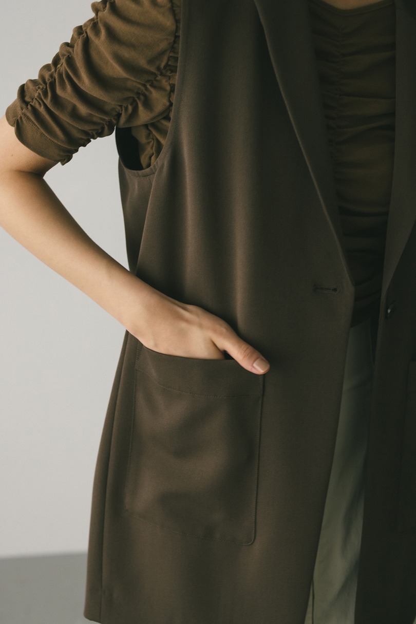 ワンボタンルーズベスト 詳細画像 BRN 9