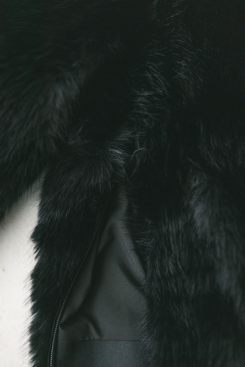 ノーカラーファージャケット 詳細画像 BLK 11