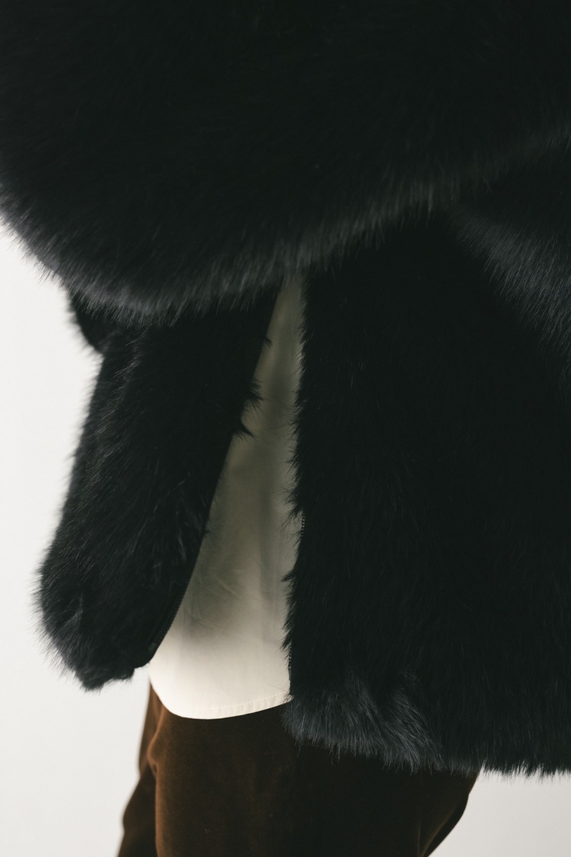 ノーカラーファージャケット 詳細画像 BLK 8