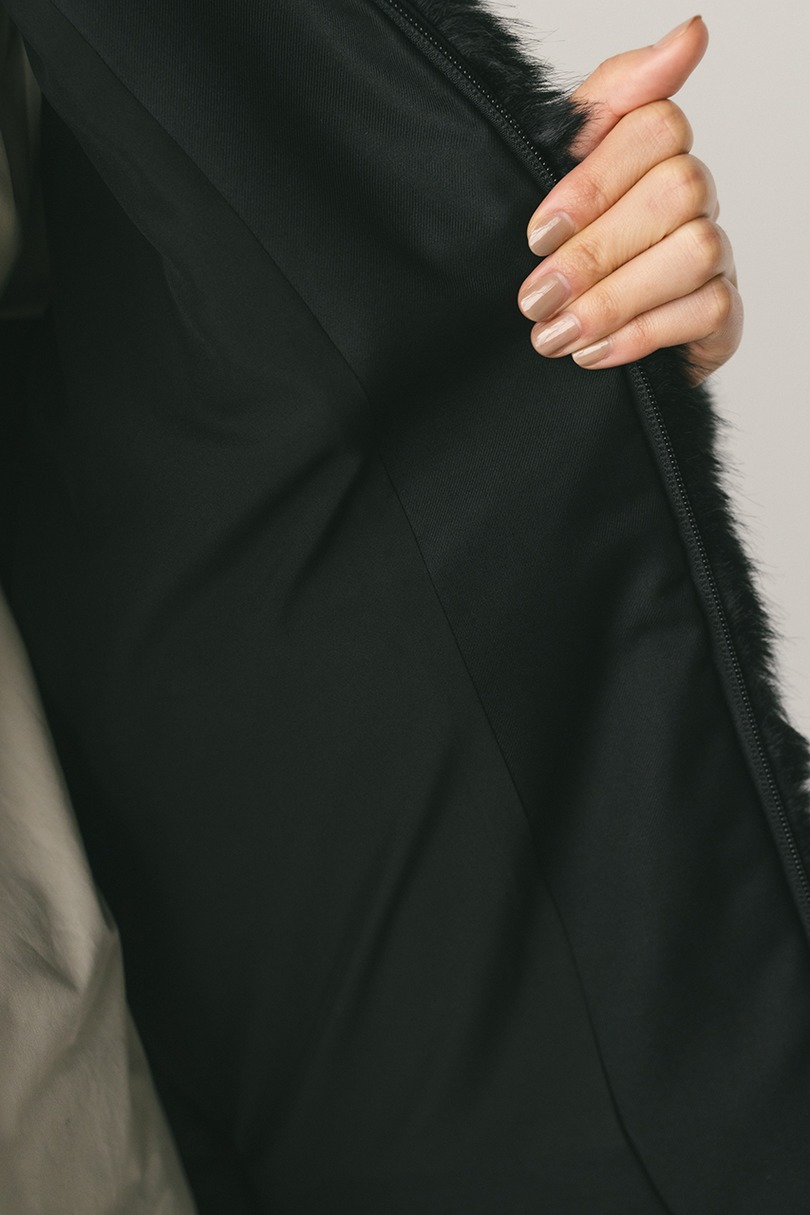 ノーカラーファージャケット 詳細画像 BLK 9