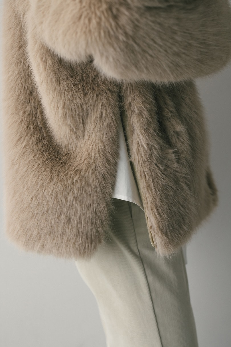 ノーカラーファージャケット 詳細画像 L/BEG 7