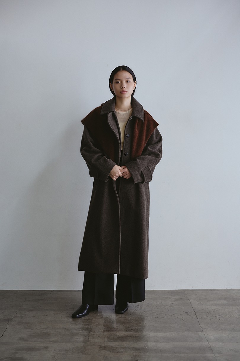2WAYウールロングコート 詳細画像 BRN 3