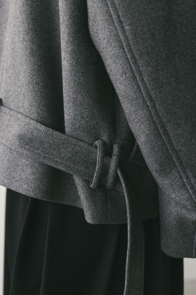 ウールベルトショートコート 詳細画像 GRY 12