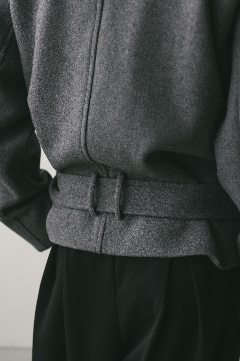 ウールベルトショートコート 詳細画像 GRY 17