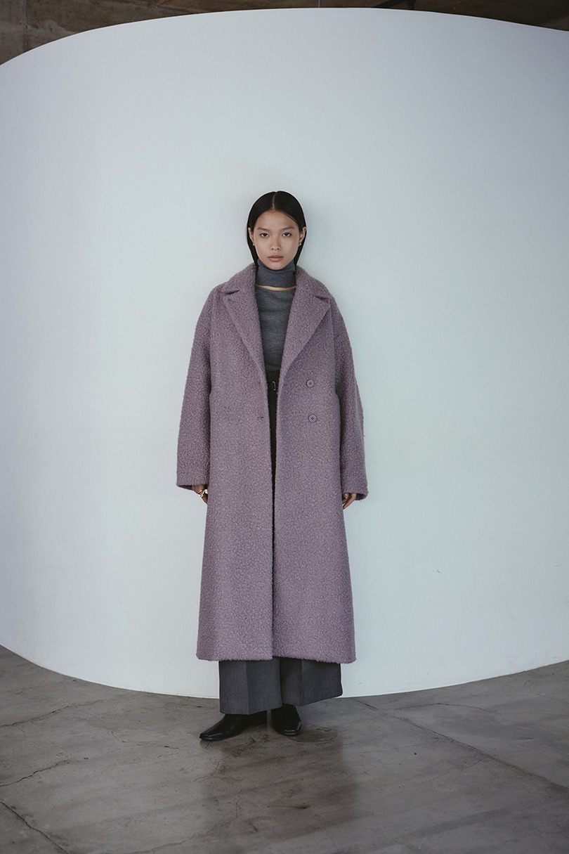 ブークレーベルトロングコート