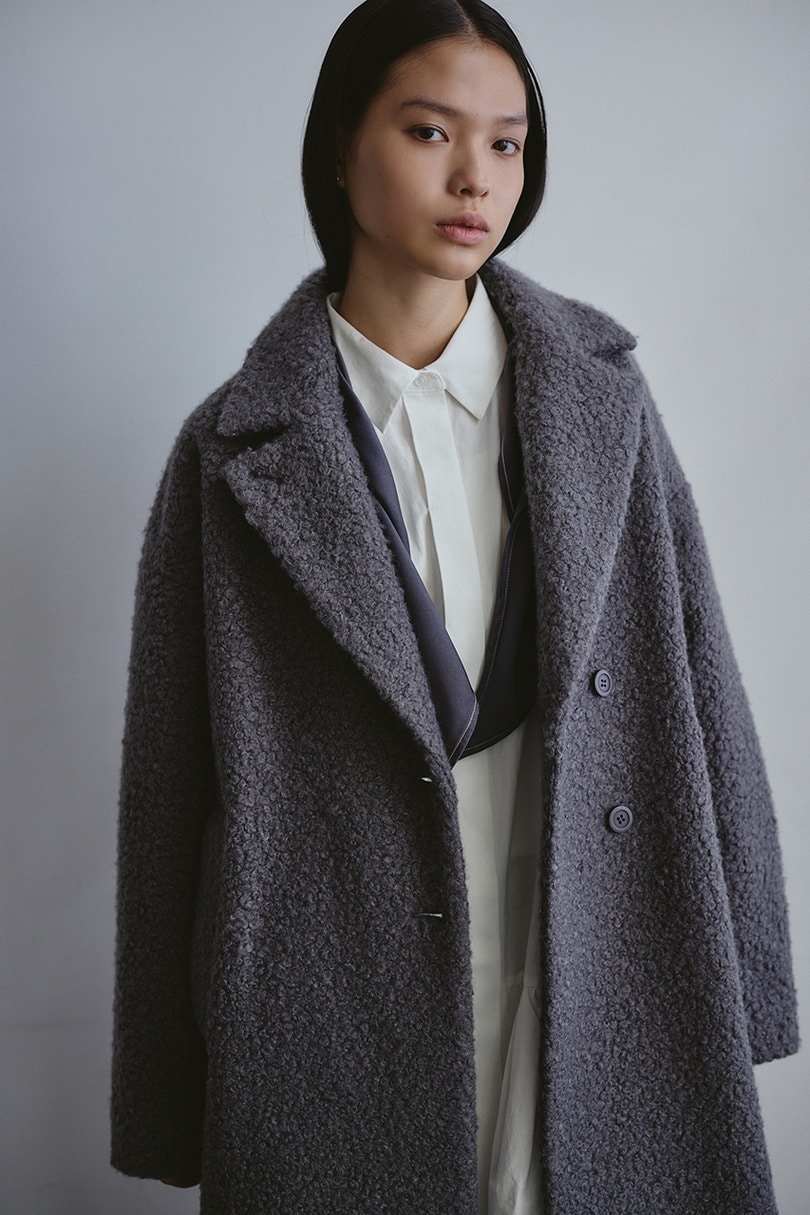 ブークレーベルトロングコート 詳細画像 GRY 3