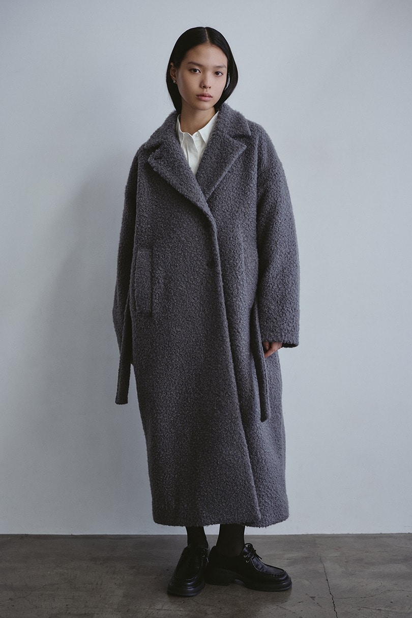 ブークレーベルトロングコート 詳細画像 GRY 7
