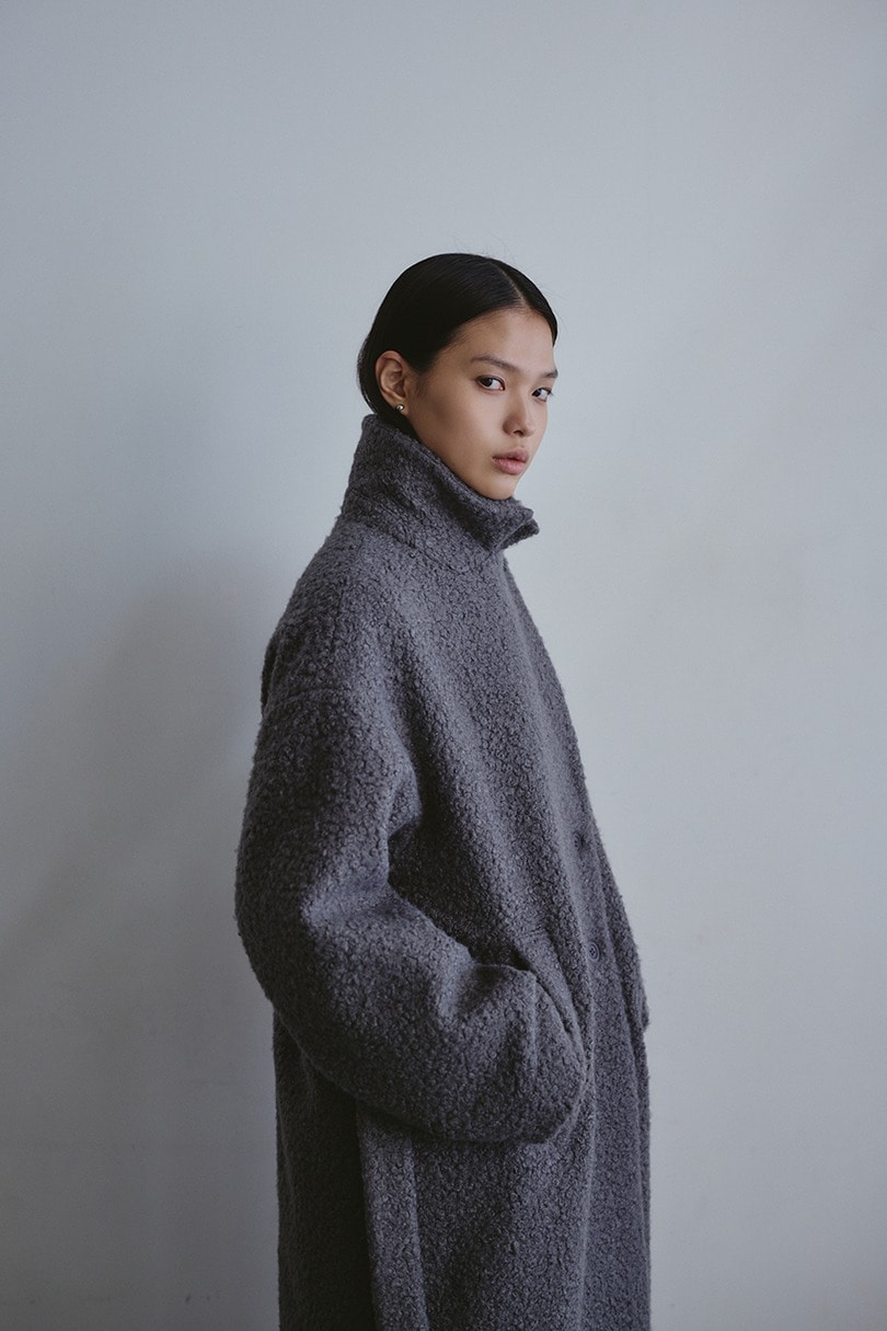 ブークレーベルトロングコート 詳細画像 GRY 8