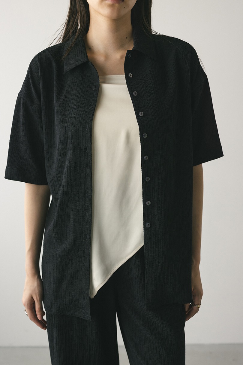 リンクルハーフスリーブシャツ 詳細画像 BLK 3