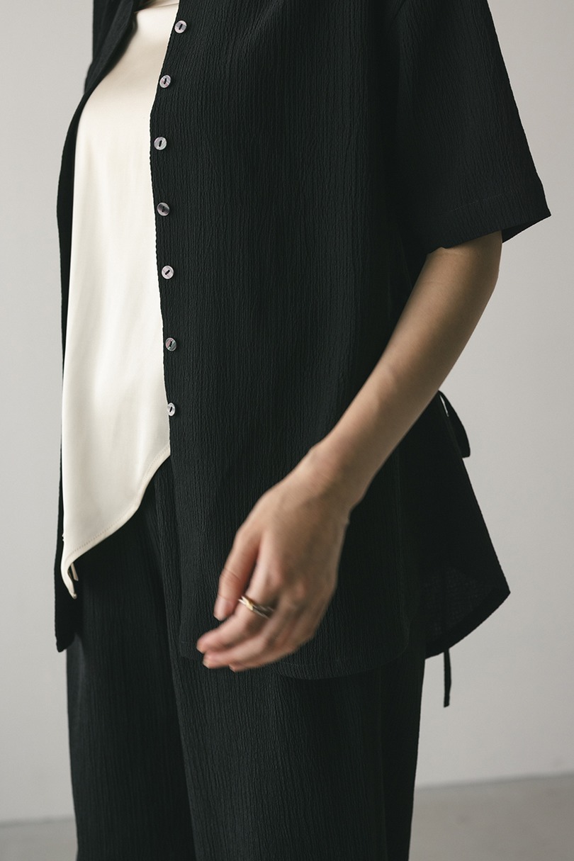 リンクルハーフスリーブシャツ 詳細画像 BLK 8