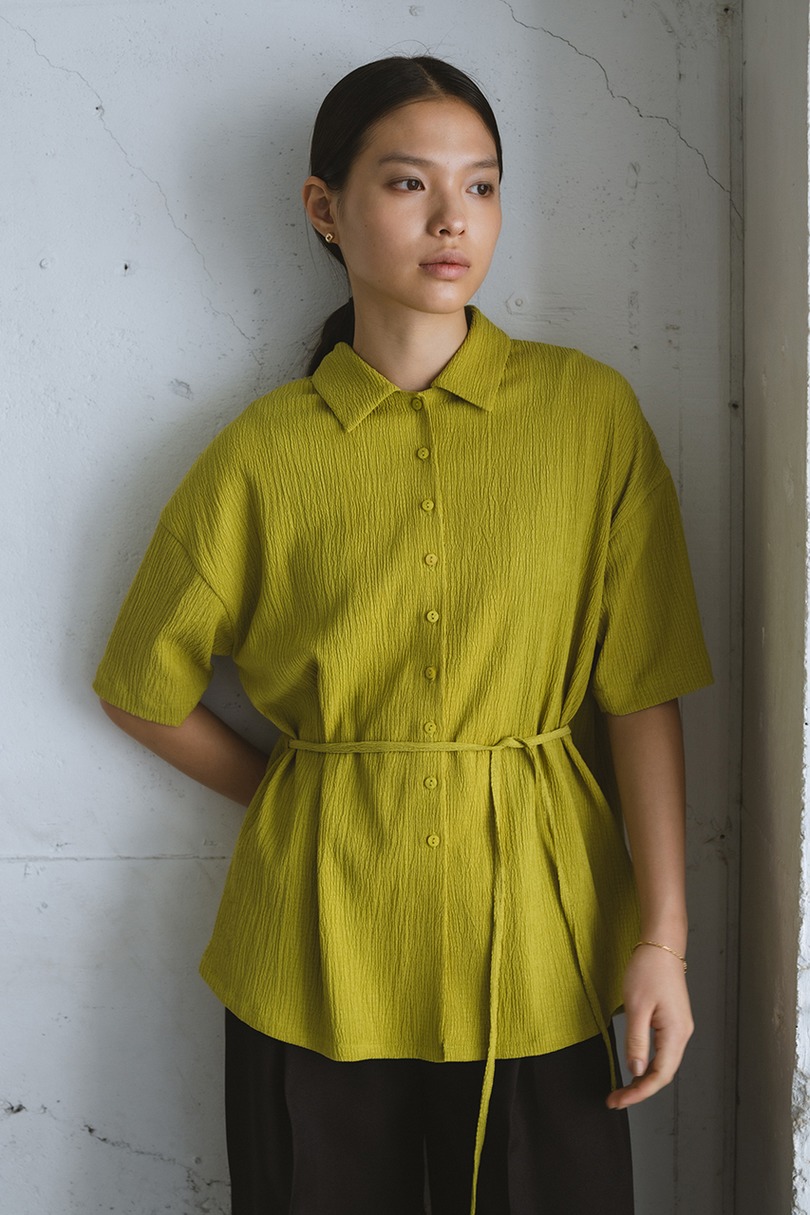 リンクルハーフスリーブシャツ