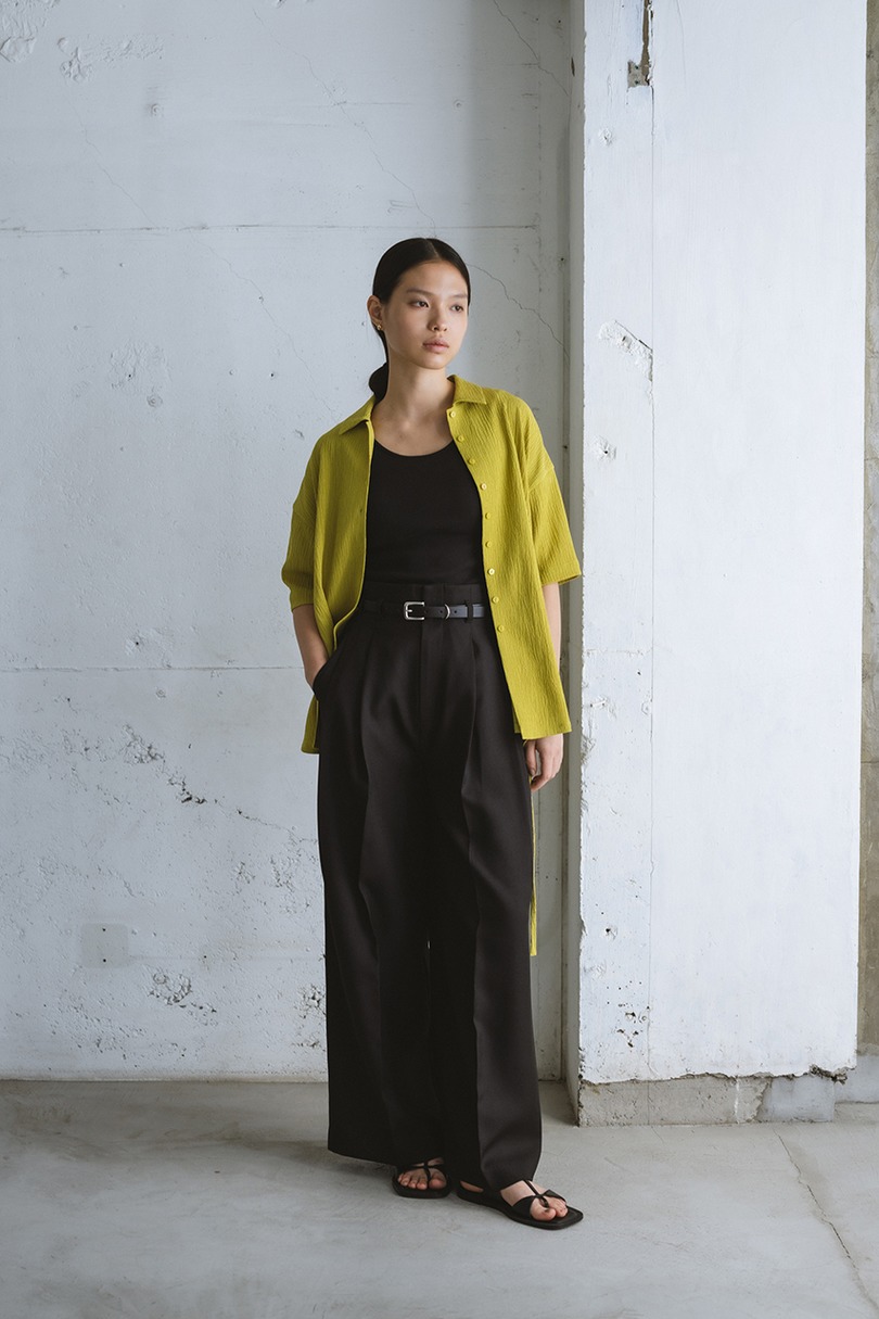 リンクルハーフスリーブシャツ 詳細画像 GRN 2