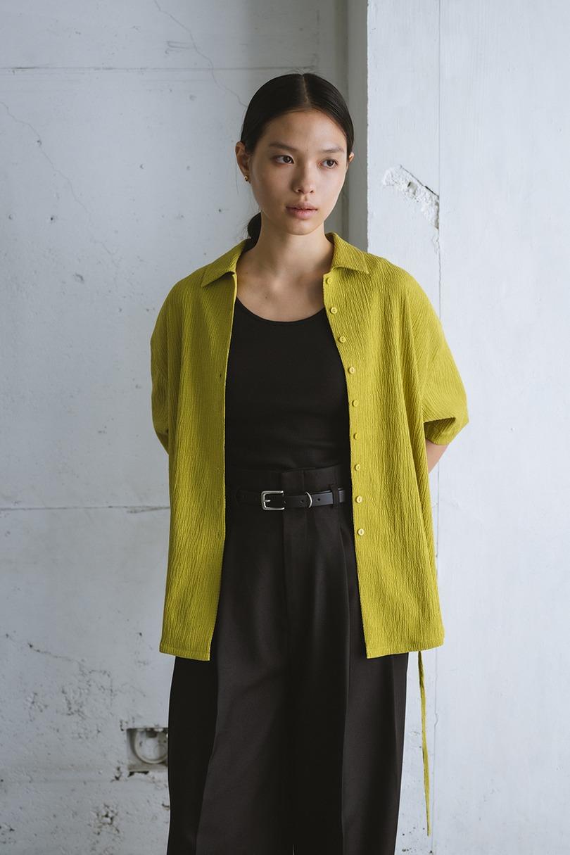 リンクルハーフスリーブシャツ 詳細画像 GRN 4