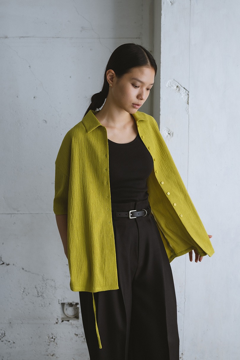 リンクルハーフスリーブシャツ 詳細画像 GRN 5