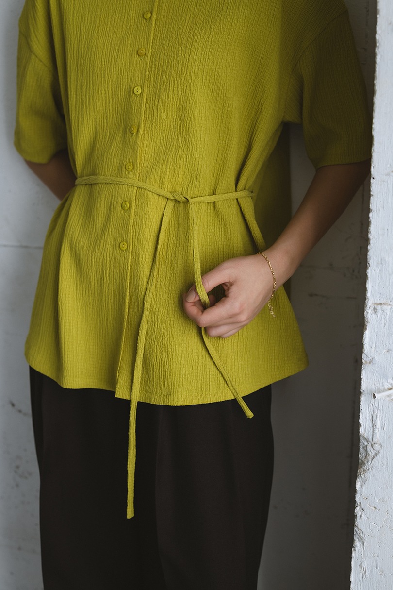 リンクルハーフスリーブシャツ 詳細画像 GRN 7