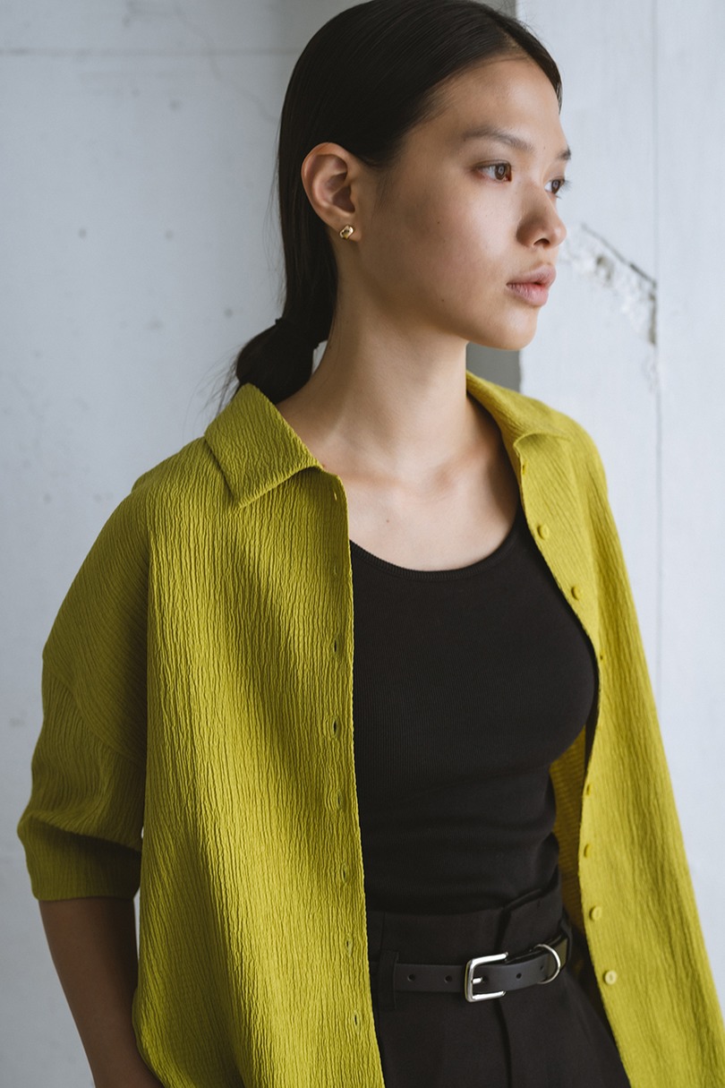 リンクルハーフスリーブシャツ 詳細画像 GRN 8