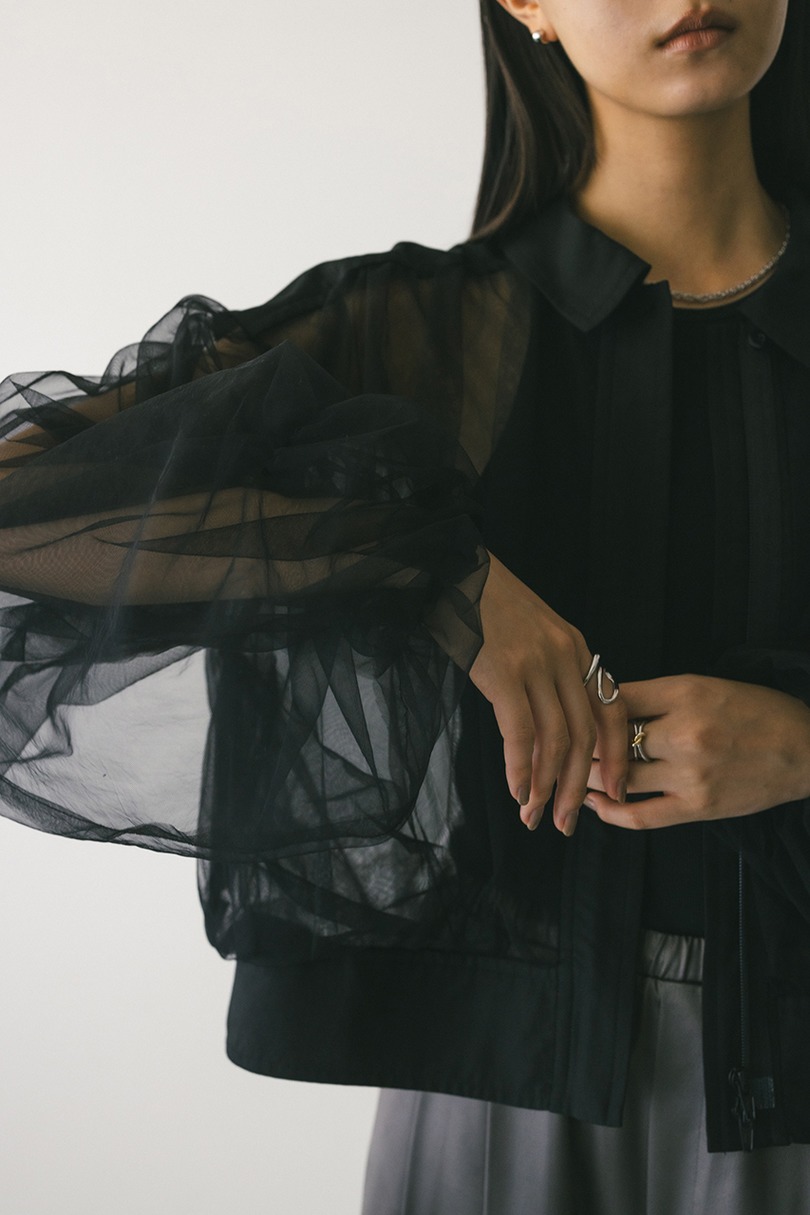 シアーギャザーブルゾン 詳細画像 BLK 10