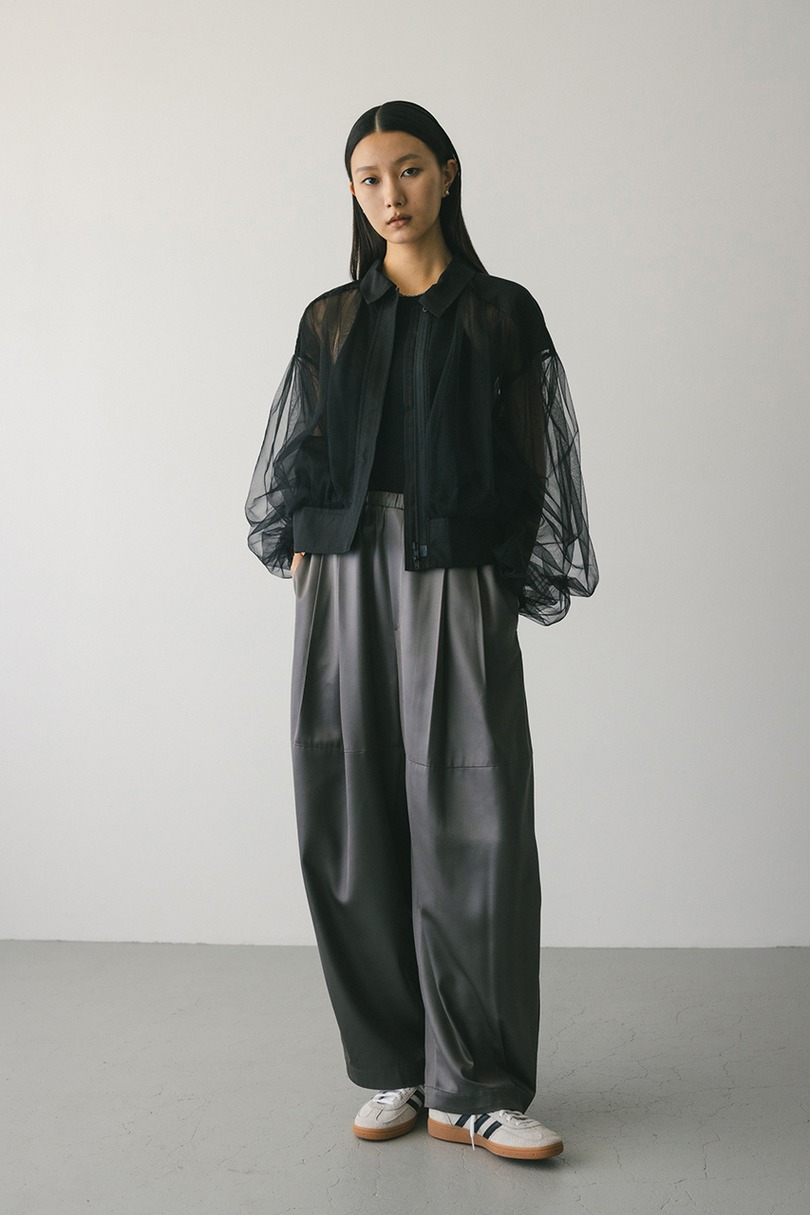 シアーギャザーブルゾン 詳細画像 BLK 2