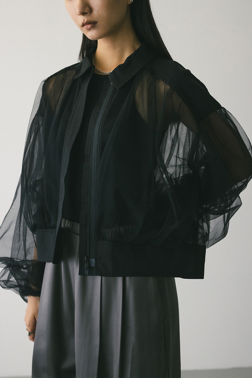 シアーギャザーブルゾン 詳細画像 BLK 5