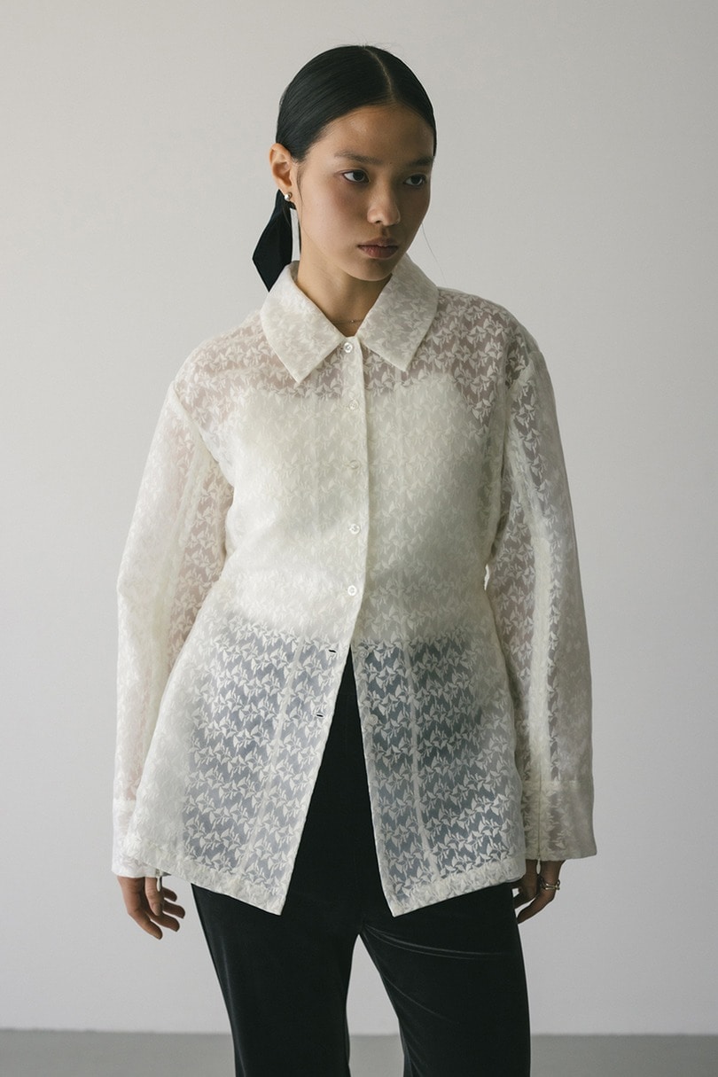 レイヤーレースシャツジャケット