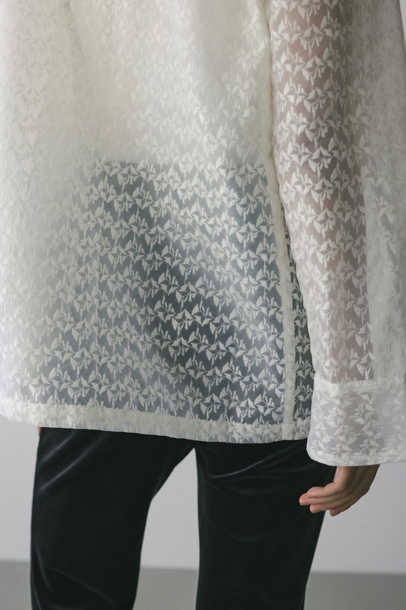 レイヤーレースシャツジャケット 詳細画像 WHT 10