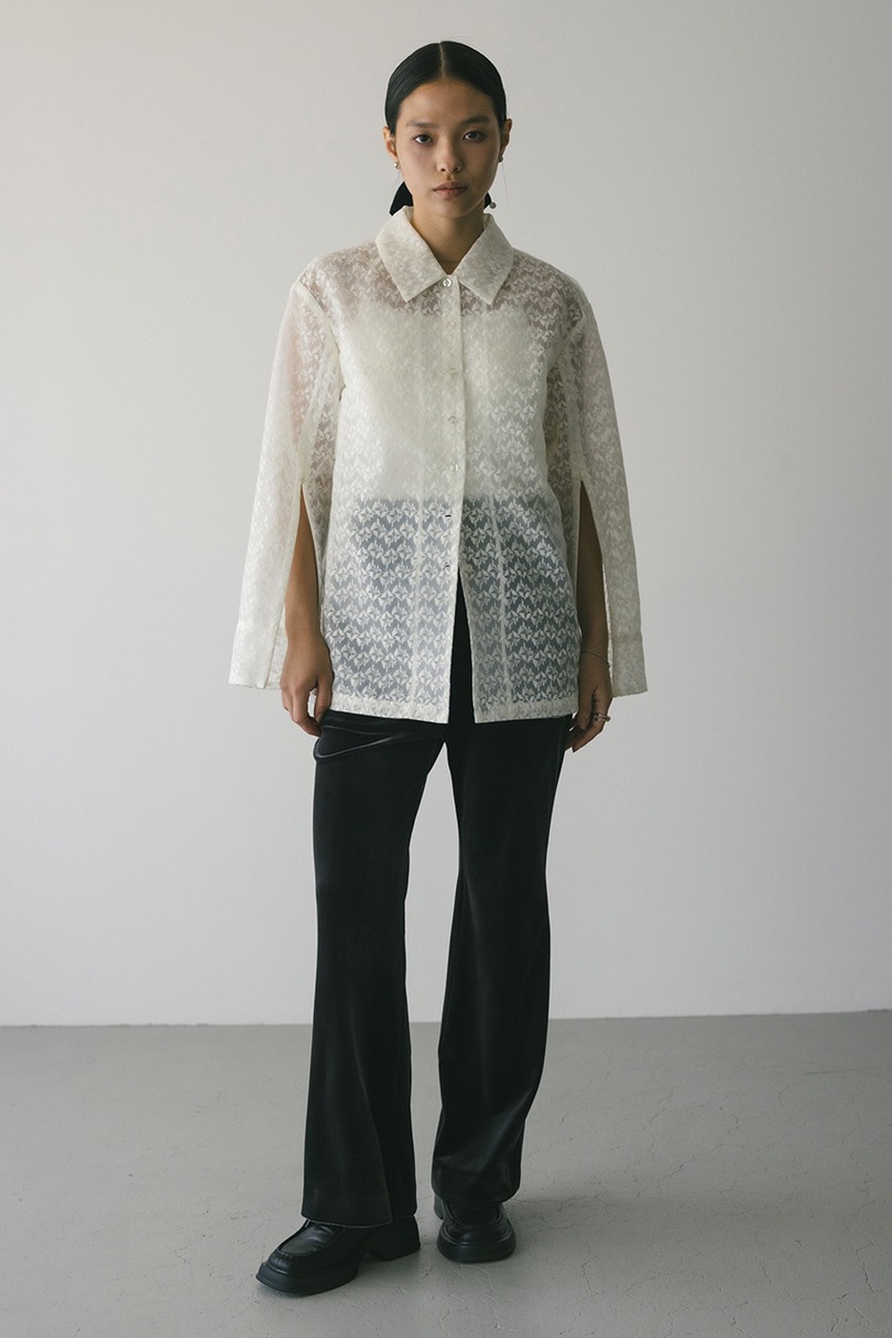 レイヤーレースシャツジャケット 詳細画像 WHT 2