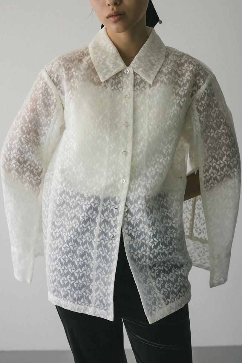 レイヤーレースシャツジャケット 詳細画像 WHT 4