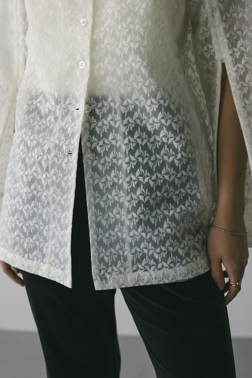 レイヤーレースシャツジャケット 詳細画像 WHT 6