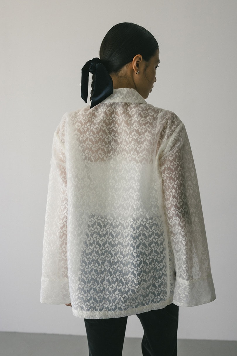 レイヤーレースシャツジャケット 詳細画像 WHT 8