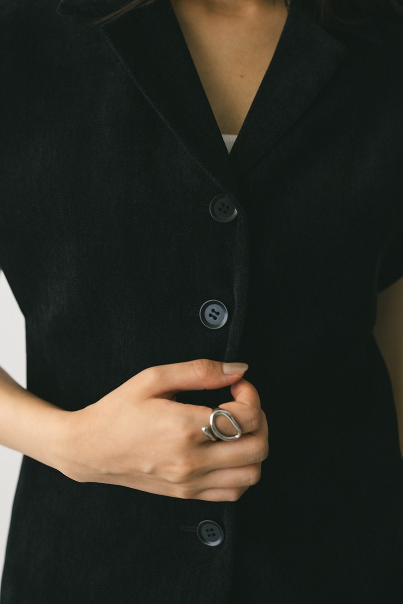 ショルダータックベロアベスト 詳細画像 BLK 5