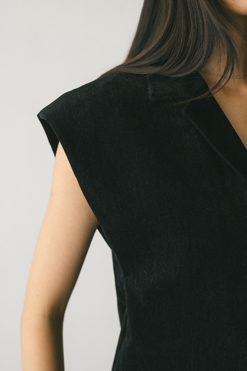 ショルダータックベロアベスト 詳細画像 BLK 6