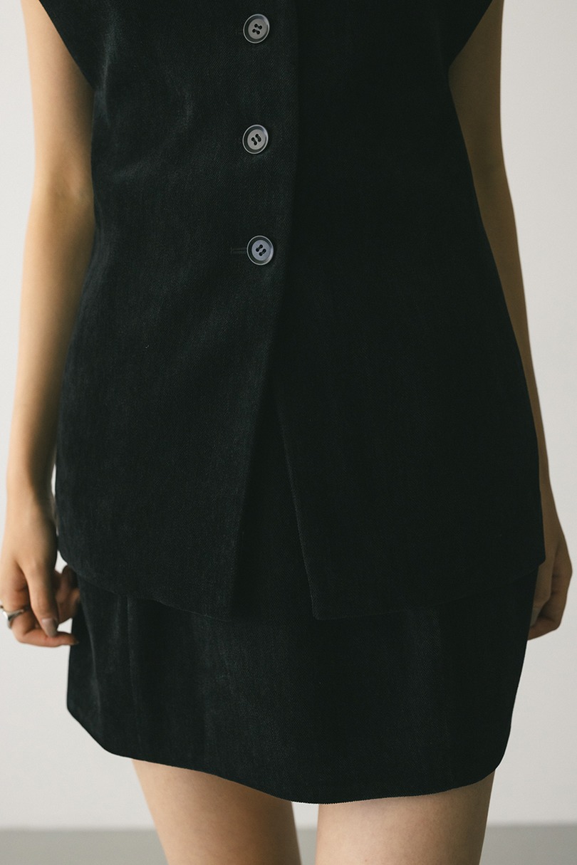 ショルダータックベロアベスト 詳細画像 BLK 7