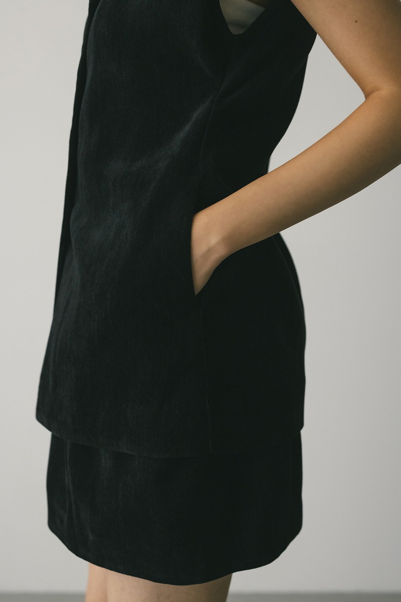 ショルダータックベロアベスト 詳細画像 BLK 8