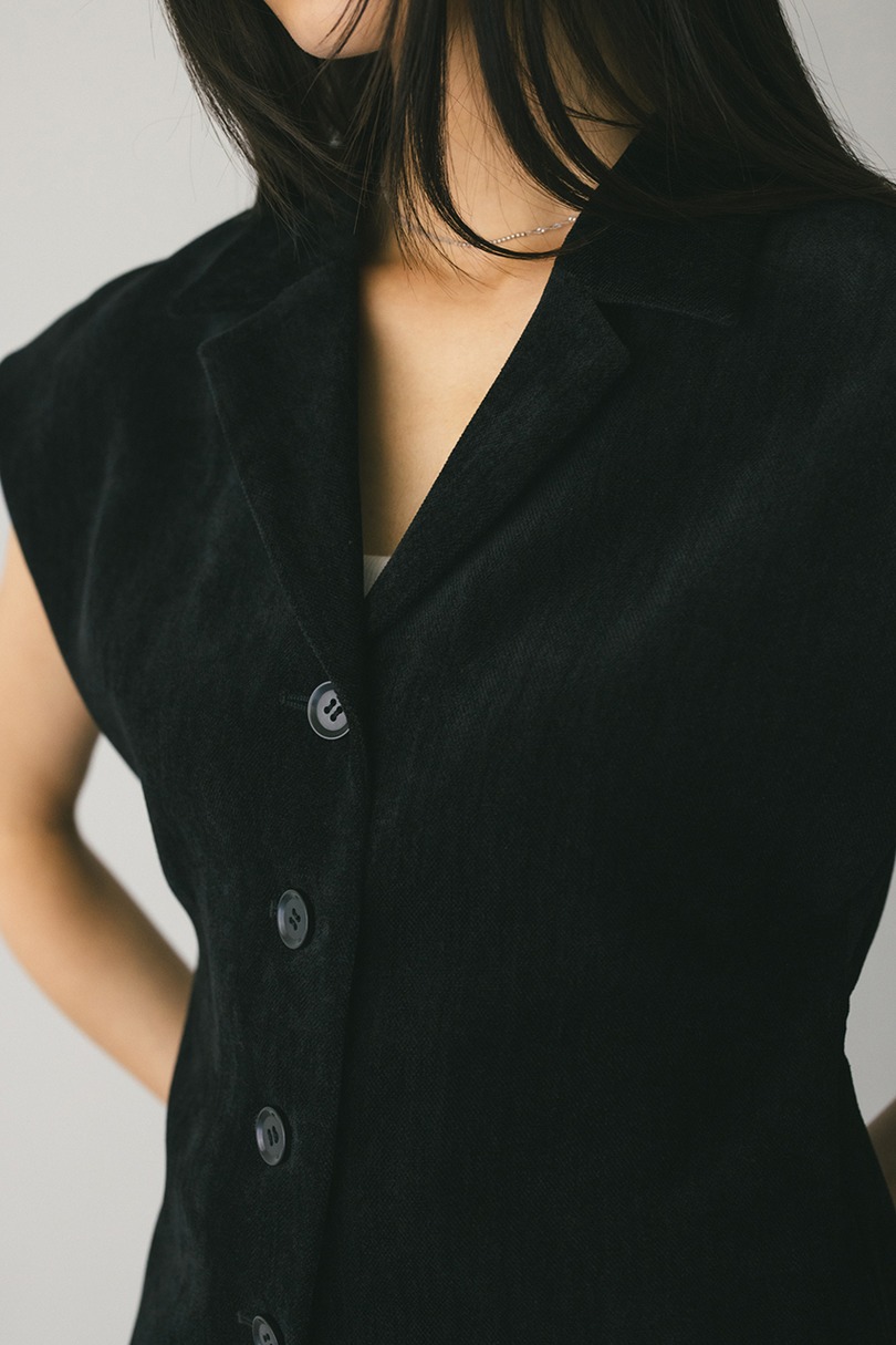 ショルダータックベロアベスト 詳細画像 BLK 9