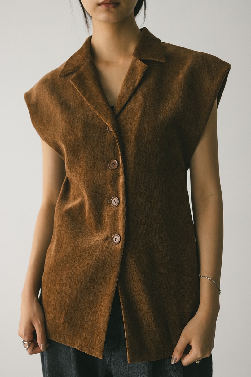 ショルダータックベロアベスト