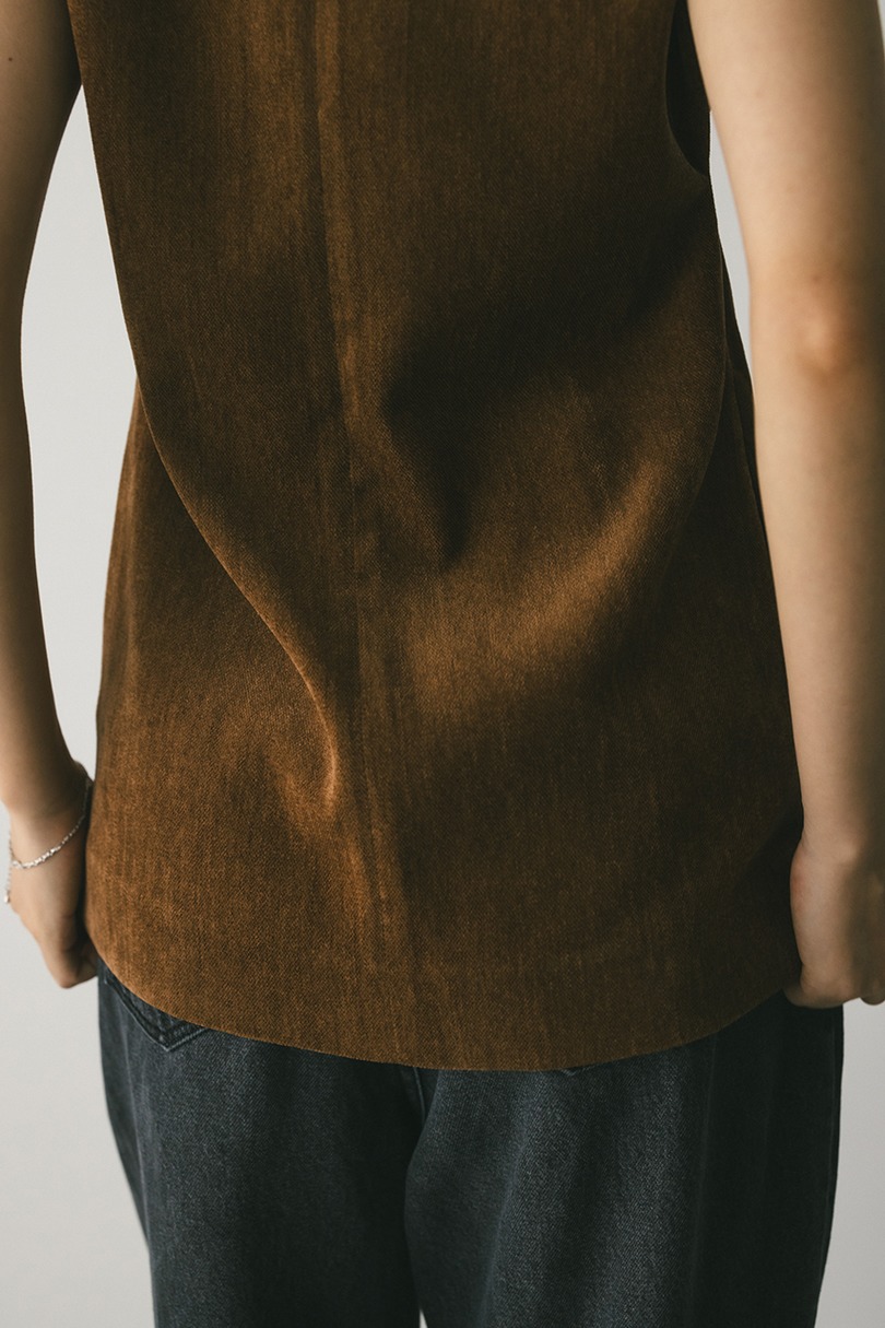 ショルダータックベロアベスト 詳細画像 BRN 12