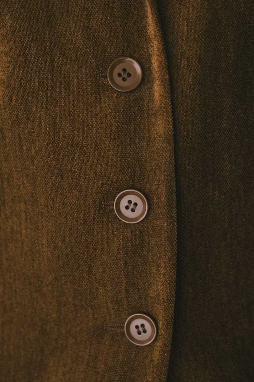 ショルダータックベロアベスト 詳細画像 BRN 13