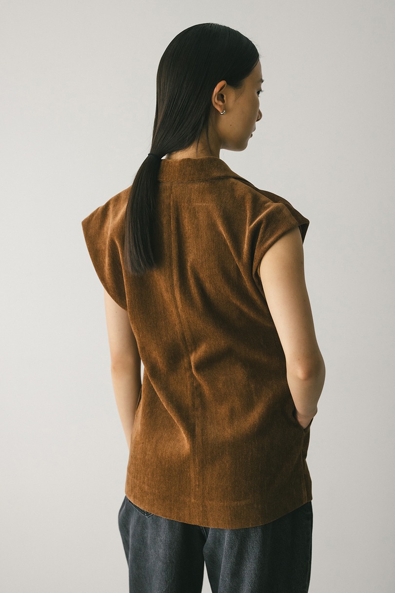 ショルダータックベロアベスト 詳細画像 BRN 7