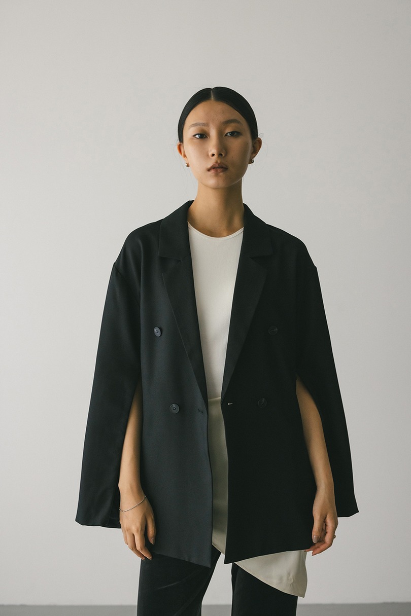 ボクシーダブルテーラードジャケット 詳細画像 BLK 4