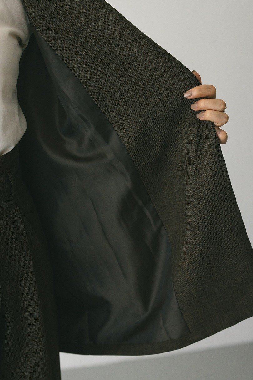 ボクシーダブルテーラードジャケット 詳細画像 BRN 13