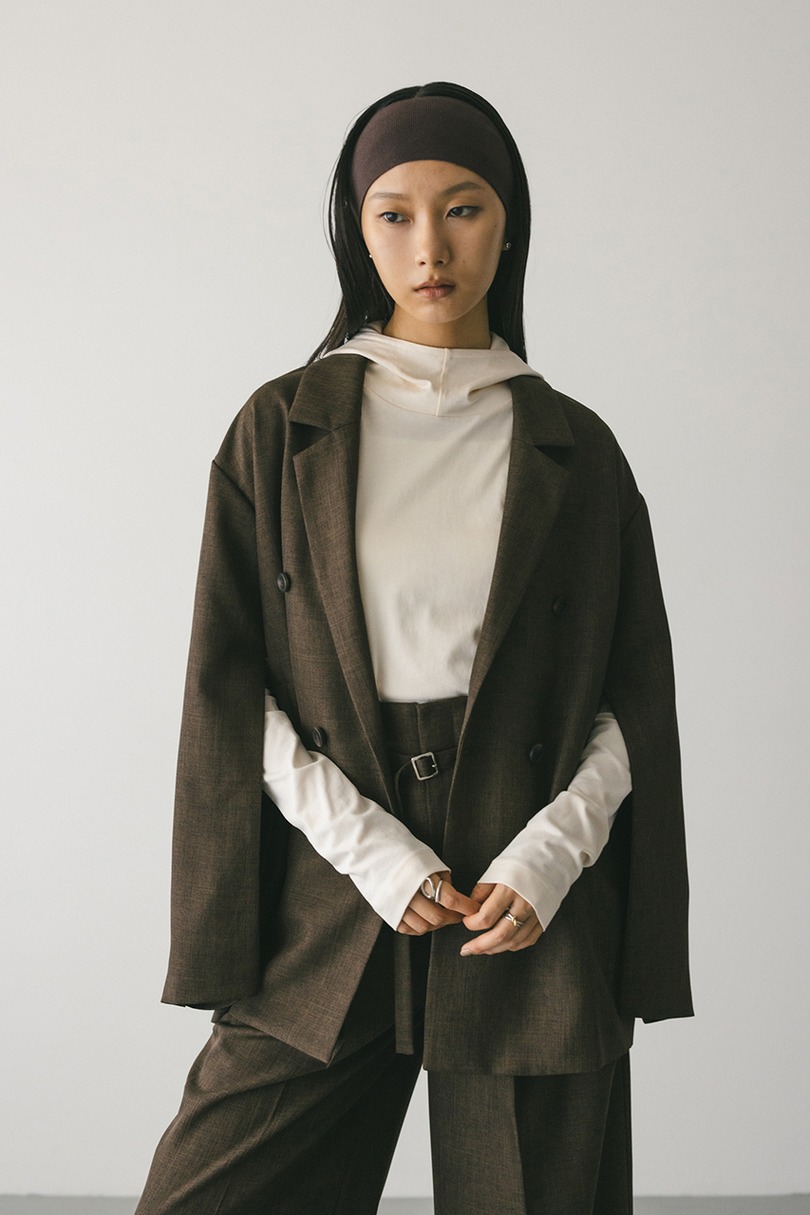 ボクシーダブルテーラードジャケット 詳細画像 BRN 3