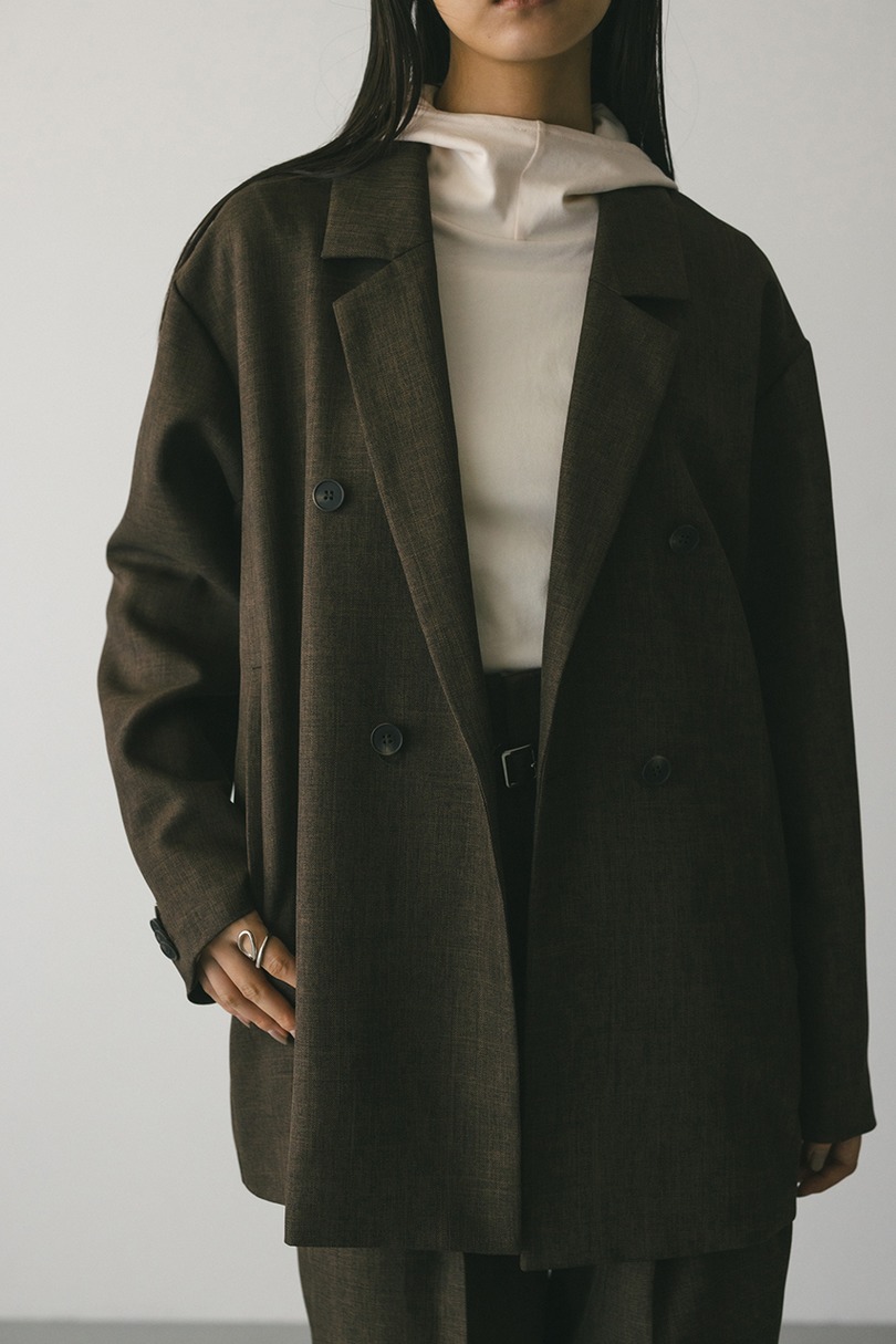 ボクシーダブルテーラードジャケット 詳細画像 BRN 4