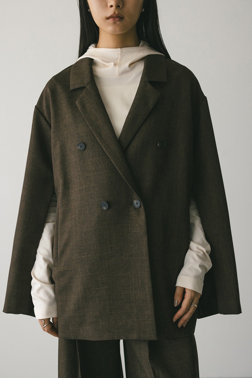 ボクシーダブルテーラードジャケット 詳細画像 BRN 6