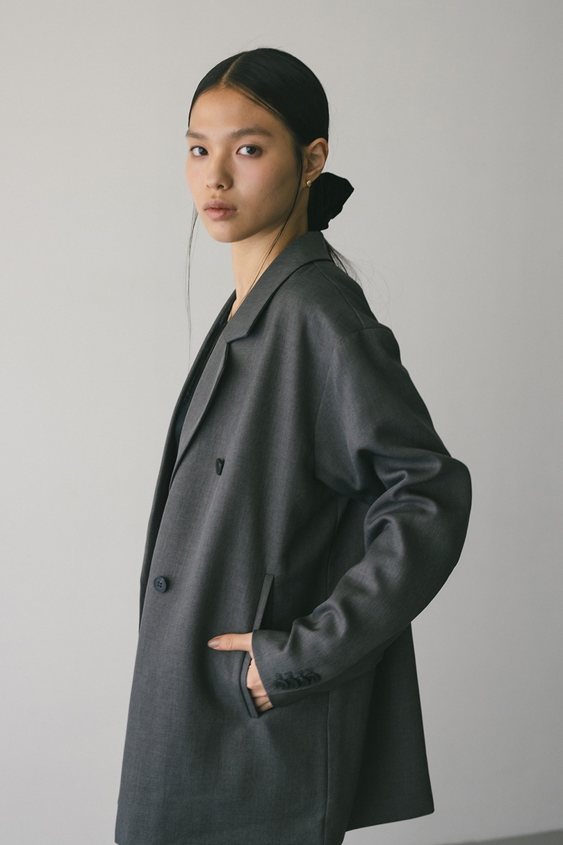 ボクシーダブルテーラードジャケット 詳細画像 GRY 3