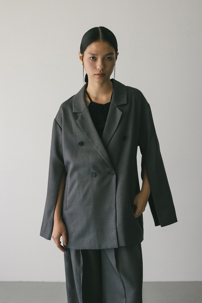 ボクシーダブルテーラードジャケット 詳細画像 GRY 5
