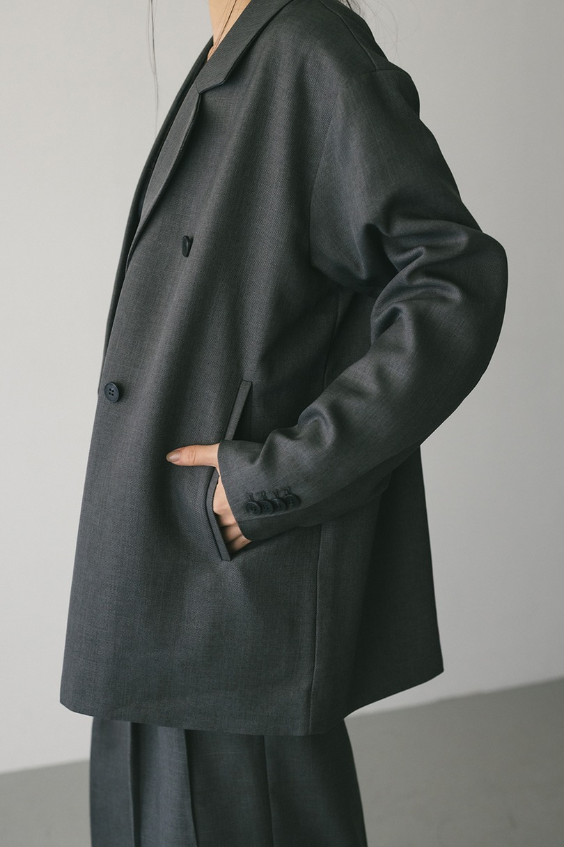 ボクシーダブルテーラードジャケット 詳細画像 GRY 9