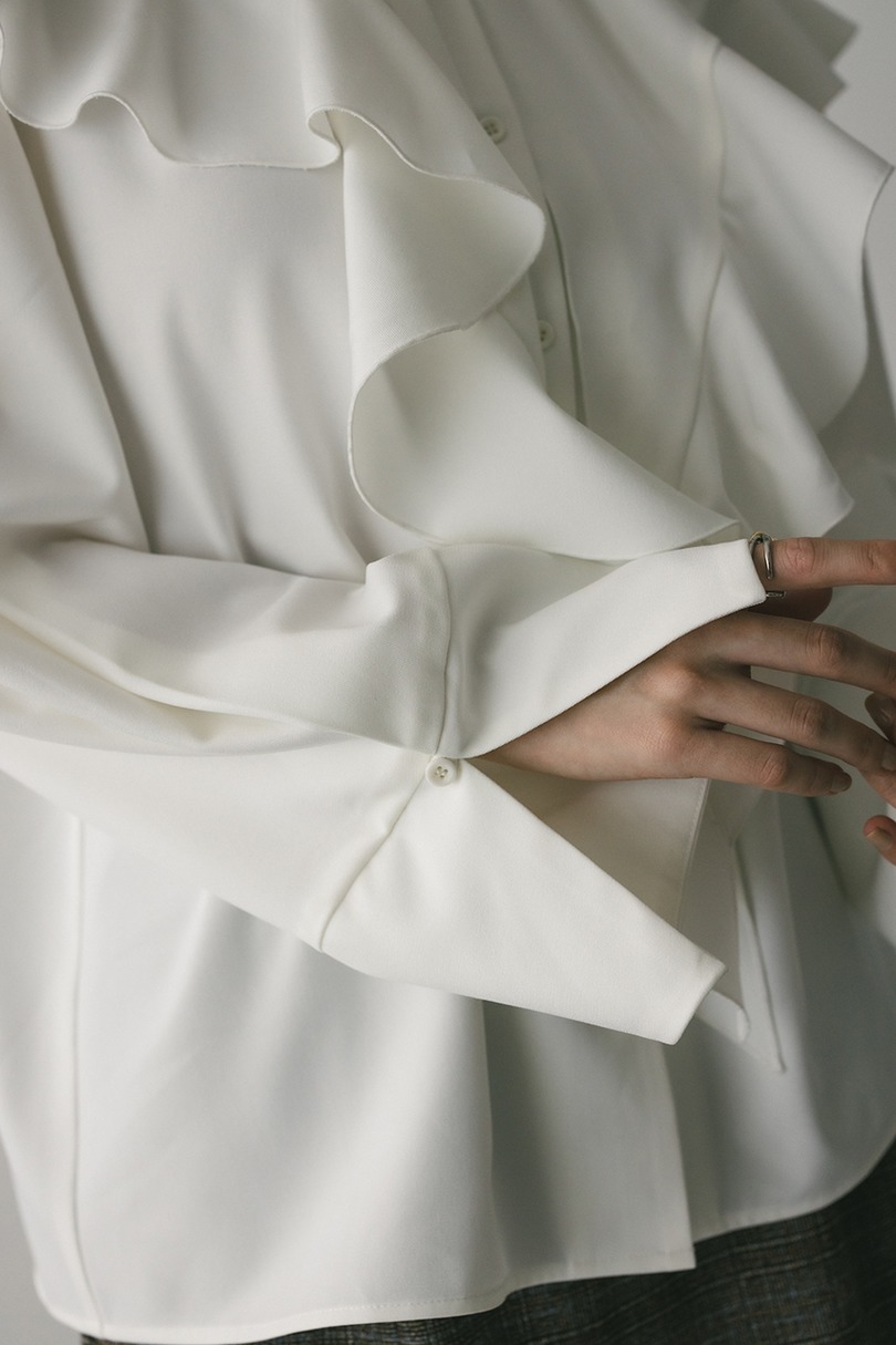 ラッフルカラーシャツ 詳細画像 WHT 11